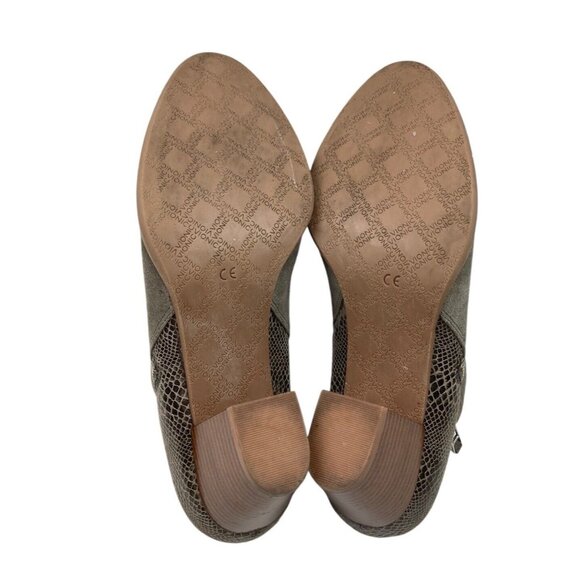 *Vionic Anne Ankle Boots Womens Size 10W Gray Suede Leather Snake Ortho Comfort - Picture 10 of 11